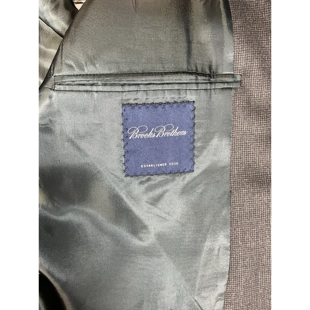 Brooks Brothers Blazer Mens 42R 100% Wool Jacket Made In USA Gray - Picture 4 of 8